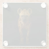 Black 4 Luxe Glass coaster, Wild Spotted Hyena ガラスコースター (裏面)