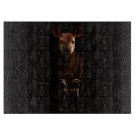 Black 4 Luxe Glass cutting board Forest Okapi カッティングボード