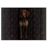 Black 4 Luxe Glass cutting board German Pointer カッティングボード (正面)