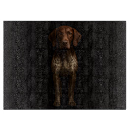 Black 4 Luxe Glass cutting board German Pointer  カッティングボード
