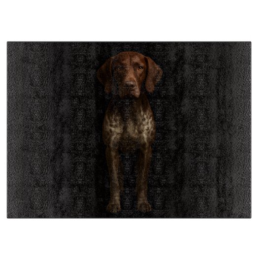 Black 4 Luxe Glass cutting board German Pointer カッティングボード (正面)