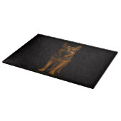 Black 4 Luxe Glass cutting board German Shepherd カッティングボード (角)