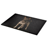 Black 4 Luxe Glass cutting board Hairless Terrier  カッティングボード (角)