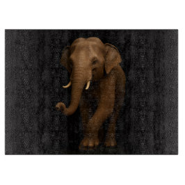 Black 4 Luxe Glass cutting board Indian Elephant カッティングボード