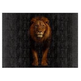 Black 4 Luxe Glass cutting board Majestic Lion カッティングボード