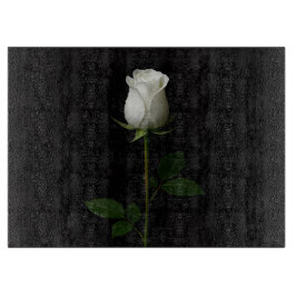Black 4 Luxe Glass cutting board Pure White Rose カッティングボード