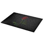 Black 4 Luxe Glass cutting board Velvet Red Rose カッティングボード (角)