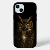 Black 4 Luxe, Golden Amber Eye Owl Case-Mate iPhoneケース (裏面)
