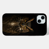 Black 4 Luxe, Golden Amber Eye Owl Case-Mate iPhoneケース (裏面 (横))