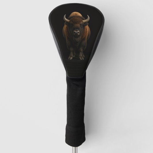 Black 4 Luxe Golf Driver Cover, American Bison ゴルフヘッドカバー (正面)