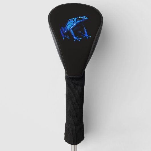 Black 4 Luxe Golf Driver Cover, Blue Frog ゴルフヘッドカバー (正面)