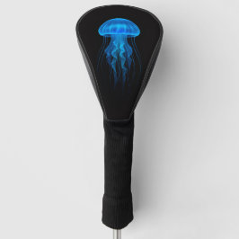 Black 4 Luxe Golf Driver Cover, Blue Jellyfish ゴルフヘッドカバー