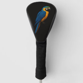 Black 4 Luxe Golf Driver Cover, Blue Yellow Macaw ゴルフヘッドカバー