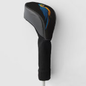 Black 4 Luxe Golf Driver Cover, Blue Yellow Macaw ゴルフヘッドカバー (アングル)