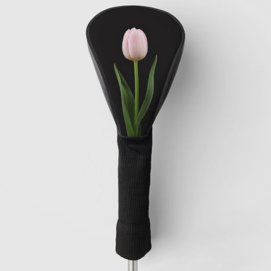Black 4 Luxe Golf Driver Cover, Blush Pink Tulip ゴルフヘッドカバー (正面)
