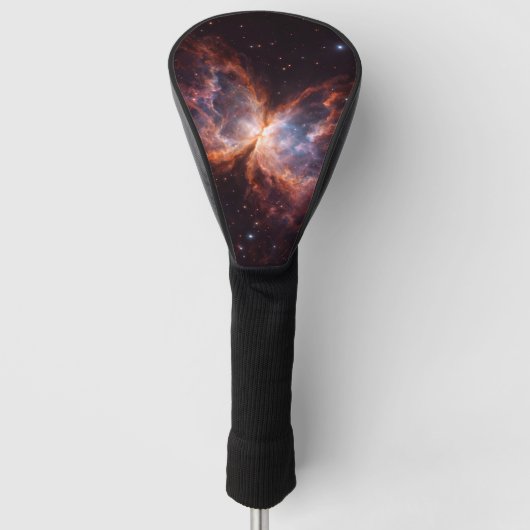 Black 4 Luxe Golf Driver Cover, Butterfly Nebula ゴルフヘッドカバー (正面)
