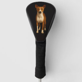 Black 4 Luxe Golf Driver Cover, Classy Basenji Dog ゴルフヘッドカバー
