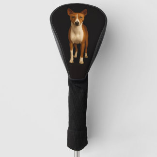 Black 4 Luxe Golf Driver Cover, Classy Basenji Dog ゴルフヘッドカバー