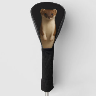 Black 4 Luxe Golf Driver Cover, Elegant Weasel ゴルフヘッドカバー