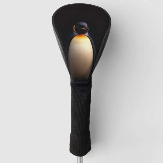Black 4 Luxe Golf Driver Cover, Emperor Penguin ゴルフヘッドカバー (正面)