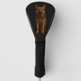 Black 4 Luxe Golf Driver Cover, German Shepherd ゴルフヘッドカバー
