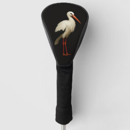 Black 4 Luxe Golf Driver Cover, Graceful Stork ゴルフヘッドカバー