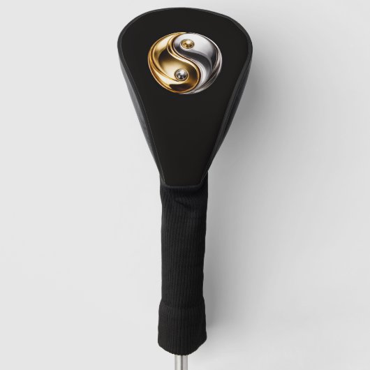 Black 4 Luxe Golf Driver Cover, Harmony Yin Yang ゴルフヘッドカバー (正面)