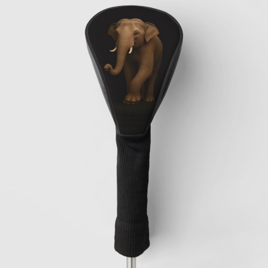 Black 4 Luxe Golf Driver Cover, Indian Elephant ゴルフヘッドカバー (正面)