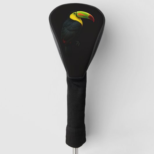 Black 4 Luxe Golf Driver Cover, Keel Billed Tucan ゴルフヘッドカバー (正面)