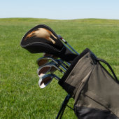 Black 4 Luxe Golf Driver Cover, Loyal Collie Dog ゴルフヘッドカバー (インサイチュ)