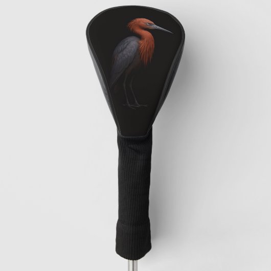 Black 4 Luxe Golf Driver Cover, Reddish Egret ゴルフヘッドカバー (正面)