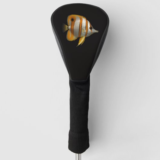 Black 4 Luxe Golf Driver Cover, Reef Butterflyfish ゴルフヘッドカバー (正面)