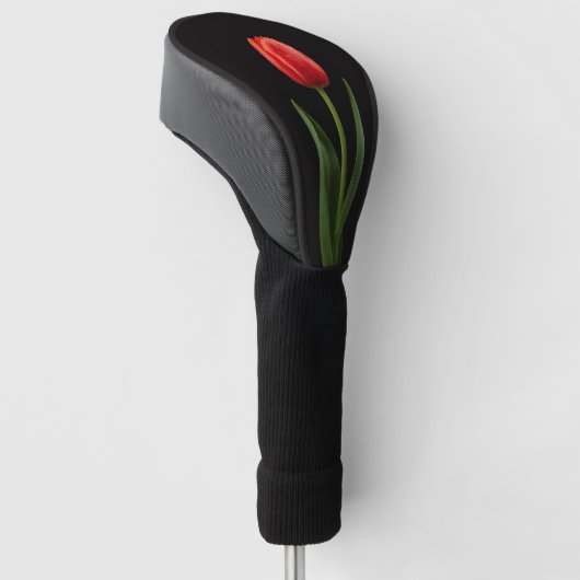 Black 4 Luxe Golf Driver Cover, Ruby Red Tulip ゴルフヘッドカバー (アングル)