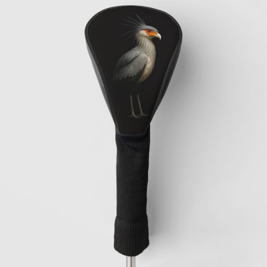 Black 4 Luxe Golf Driver Cover, Secretarybird ゴルフヘッドカバー (正面)