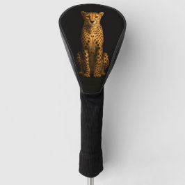 Black 4 Luxe Golf Driver Cover, Sleek Cheetah ゴルフヘッドカバー