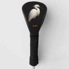 Black 4 Luxe Golf Driver Cover, Snowy Egret ゴルフヘッドカバー