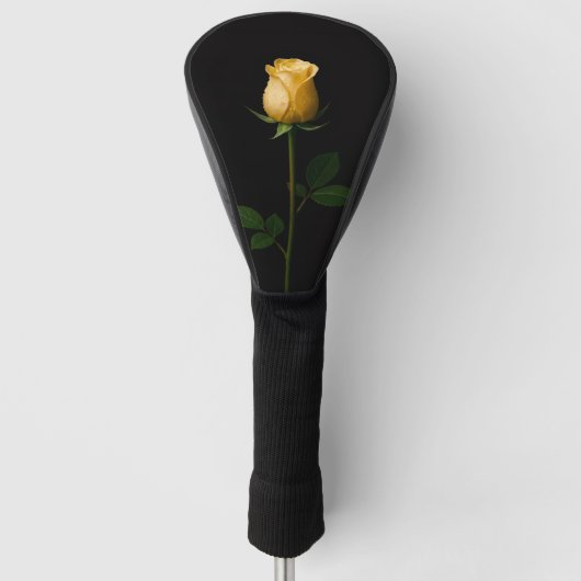 Black 4 Luxe Golf Driver Cover, Sunlit Yellow Rose ゴルフヘッドカバー (正面)