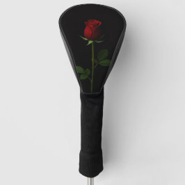 Black 4 Luxe Golf Driver Cover, Velvet Red Rose ゴルフヘッドカバー