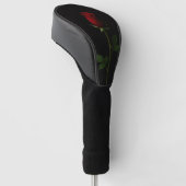 Black 4 Luxe Golf Driver Cover, Velvet Red Rose ゴルフヘッドカバー (アングル)