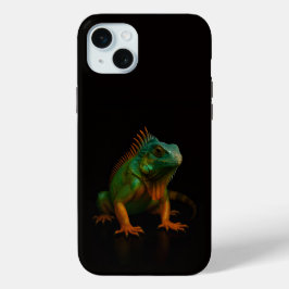 Black 4 Luxe, Green Iguana iPhone 15 Miniケース