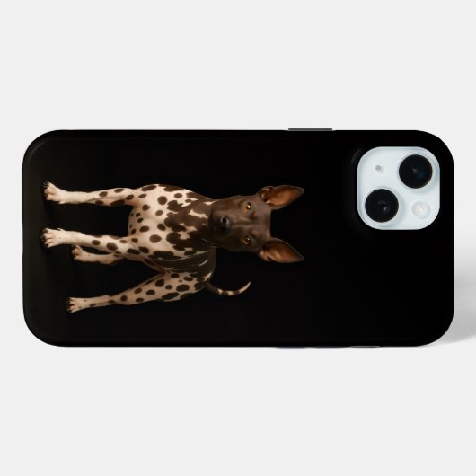 Black 4 Luxe, Hairless Terrier iPhone 15 Plus Case-Mate iPhoneケース (裏面 (横))