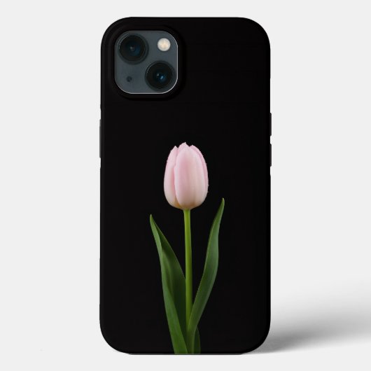 Black 4 Luxe iPhone 13、ブラッシュピンクチューリップ Case-Mate iPhoneケース (裏面)