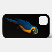 Black 4 Luxe iPhone 13, Blue Yellow Macaw Case-Mate iPhoneケース (裏面 (横))