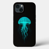 Black 4 Luxe iPhone 13 Case, Aqua Glow Jellyfish Case-Mate iPhoneケース (裏面)