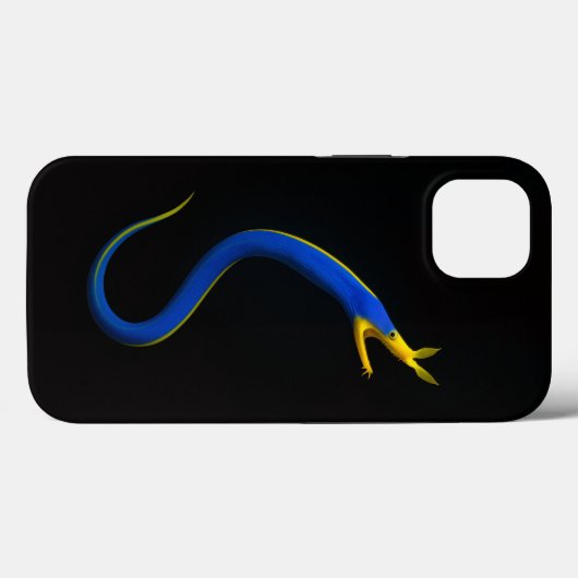 Black 4 Luxe iPhone 13 Case, Blue Ribbon Eel Case-Mate iPhoneケース (裏面 (横))