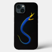 Black 4 Luxe iPhone 13 Case, Blue Ribbon Eel Case-Mate iPhoneケース (裏面)