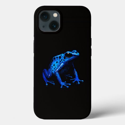 Black 4 Luxe iPhone 13 Case, Electric Blue Frog Case-Mate iPhoneケース (裏面)
