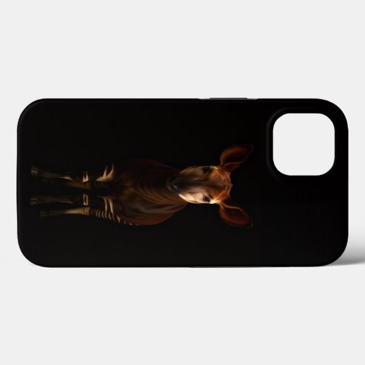 Black 4 Luxe iPhone 13, Forest Okapi Case-Mate iPhoneケース (裏面 (横))