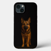 Black 4 Luxe iPhone 13, German Shepherd Dog Case-Mate iPhoneケース (裏面)