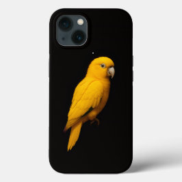 Black 4 Luxe iPhone 13, Golden Parakeet iPhone 13ケース